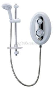 Triton Electric Showers -  Triton Topaz T80si Thermostatic Shower 8.5 Kw White Chrome Plated