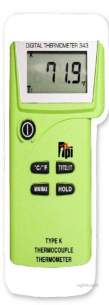 Test Products International Detectors -  Tpi 343 Thermometer Digital Dual K Type