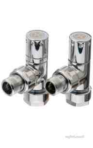 The Radiator Company Towel Warmers and Decorative Rads -  The Radiator Company Antrax Angled Valves Chrome