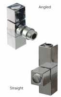 The Radiator Company Towel Warmers and Decorative Rads -  The Radiator Company Cube Angled Valves Chrome