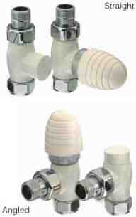 The Radiator Company Towel Warmers and Decorative Rads -  The Radiator Company Ellipse Straight Valves White