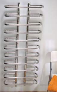 The Radiator Company Towel Warmers and Decorative Rads -  Mast 1200 X 500 Polished Stainless Steel