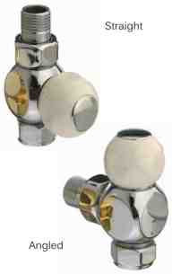 The Radiator Company Towel Warmers and Decorative Rads -  Standard Straight Valves Chrome Vvstastc
