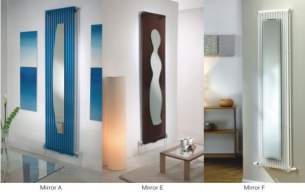 The Radiator Company Towel Warmers and Decorative Rads -  Vision 13 Sing 1700 X 440 With Mirror E Wh