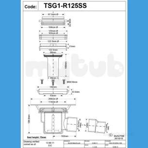 Mcalpine Waste traps overflow -  Mca 75mm Tiled Gully Round Ss Grating