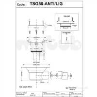 Mcalpine Waste traps overflow -  Mca 50mm W/s Ho Anti-lig Gully Tsg50-anti/lig