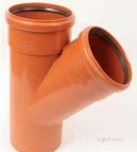 Polypipe Underground Drainage -  110mm X 45deg Junction D/s Plus Spig Ug406