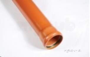 Polypipe Underground Drainage -  200mm X 6m Singlee Socket Perf Pipe Ug869