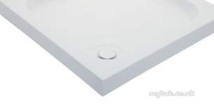 Just Trays Ultracast Trays -  Ultracast 1100 X 760mm 0-ups Shower Tray Wht