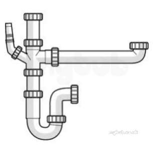 Polypipe Waste and Traps -  1.5 Bowl Undersink Kit Single Hose Wsk1