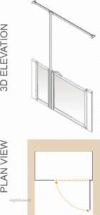 Akw Level Access Showering -  Akw Option J 750 High Screen Setx1300 Rh