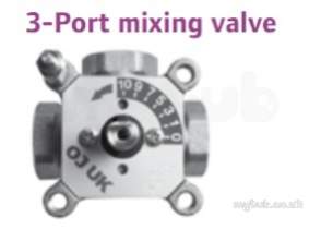 Uponor Underfloor Heating -  Uponor 3-port Mixing Valve 3/4 Inch S Kv6.3