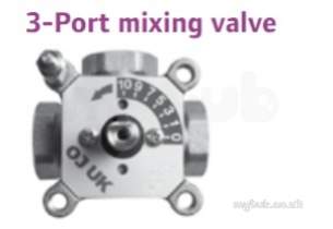 Uponor Underfloor Heating -  Uponor 3-port Mixing Valve 1 Inch R Kv8