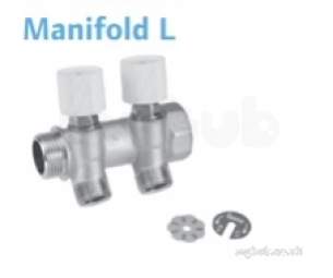 Uponor Underfloor Heating -  Unipipe 4 Port L-shaped Manifold 1in