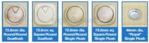 Thomas Dudley Cisterns -  Vantage Square Button Single Flush Wh