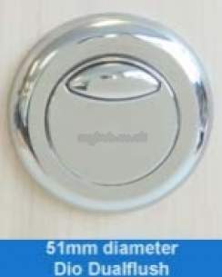Thomas Dudley Cisterns -  Dudley Dio Df Pbutton Vantage Cistern Chrome Plated 51mm Dia