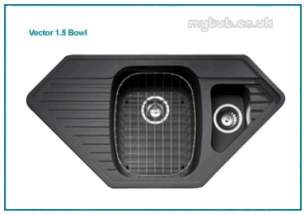 Astracast Sinks And Accessories -  Rok Vector 1.5b Corner Sink I.sand