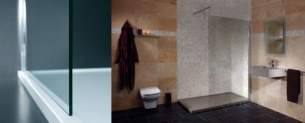 Just Trays Jt40 Slimline Shower Trays -  Jt40 View 1900 X 800mm Glass Deflector
