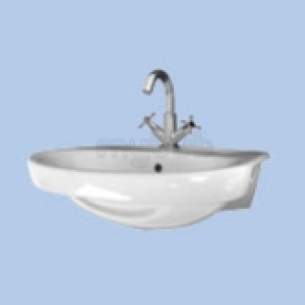 Twyford Visit Sanitaryware -  Visit 550 S/r Basin One Tap Hole Gt4621wh