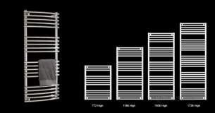 Vogue Uk Towel Warmers -  Tube On Tube Crv Rail Md004ms1186600cphe