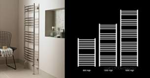 Vogue Uk Towel Warmers -  S/s Curved Ladder Md036 Ss0800500ps