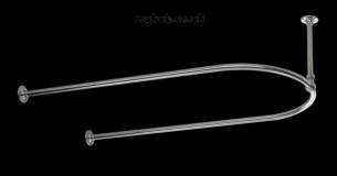 Vogue Uk Towel Warmers -  Shower Curtain Rail 2.2 Scr2.2cp
