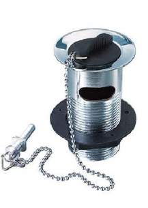 Waste Fittings and Accessories -  Wirquin Wbk02cp Slotted Basin Waste With Chain And Plug
