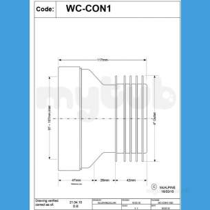 Mcalpine W C Connectors -  Mcalpine Wc-con1 Straight Wc Connector