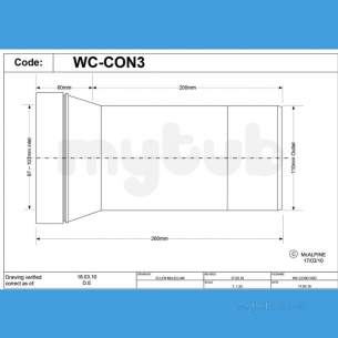Mcalpine W C Connectors -  Mcalpine Wc-con3 Adjustable Wc Connector