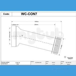 Mcalpine W C Connectors -  Mcalpine Wc-con7 Adjustable Wc Connector 14 Deg