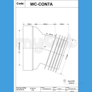 Mcalpine W C Connectors -  Mcalpine Wc-con7a Wc Connector 14 Deg