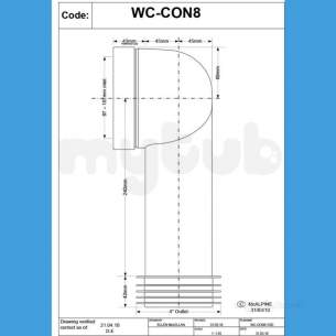 Mcalpine W C Connectors -  Mcalpine Wc-con8 Adjustable Wc Connector 90 Deg