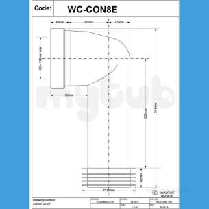 Mcalpine W C Connectors -  Mcalpine Wc-con8e Bend 90 Deg Adjustable Length