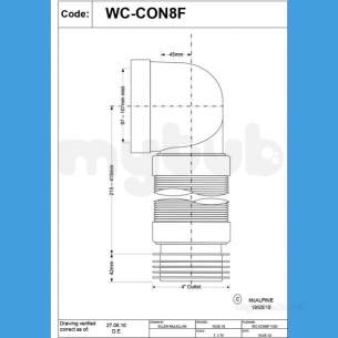 Mcalpine W C Connectors -  Mcalpine Wc-con8f Wc Connector 90 Deg