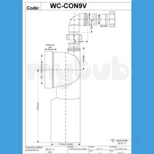 Mcalpine W C Connectors -  Mcalpine 90 Degree Bossed Wc Conn Wc-con9v