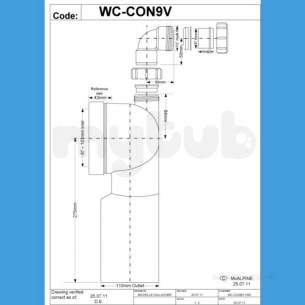 Mcalpine W C Connectors -  Mcalpine 90 Degree Bossed Wc Conn Wc-con9v