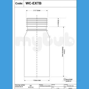 Mcalpine Wc Pan Connector Wc-extb