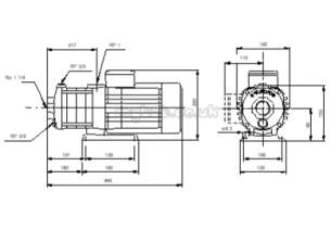 Grundfos Pressure Transducer Spares -  Grundfos Ch 4-50 1ph Booster Pump 1 1/4 44492105