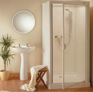 Kubex One Piece Shower Cubicles -  Kubex Profile 900 Pvt Door Model White