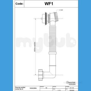 Mcalpine Waste traps overflow -  1.5 Inch X3 Inch Bath Waste Overflow Manifold Wf1