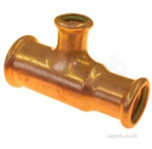 Xpress Copper and Solar Fittings -  Solar Sr27 22x15x15 Press T Red End/br