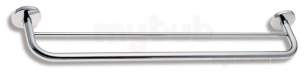 Metal Znojmo Nova Bathroom Accessories -  Nova 1 Double Towel Rail 600 Chrome
