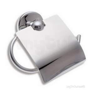 Metal Znojmo Nova Bathroom Accessories -  Nova 1 Toilet Roll Holder C/w Cover Cp