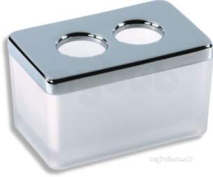 Metal Znojmo Nova Bathroom Accessories -  Nova 4 Cosmetic Pads Holders Chrome 6422