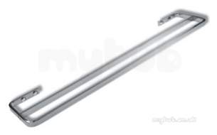 Metal Znojmo Nova Bathroom Accessories -  Nova 4 Double T/rail 600mm Chrome 6425