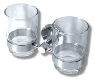 Metal Znojmo Mephisto Bathroom Accessories -  Mephisto Double Mug Holder Chrome 6857