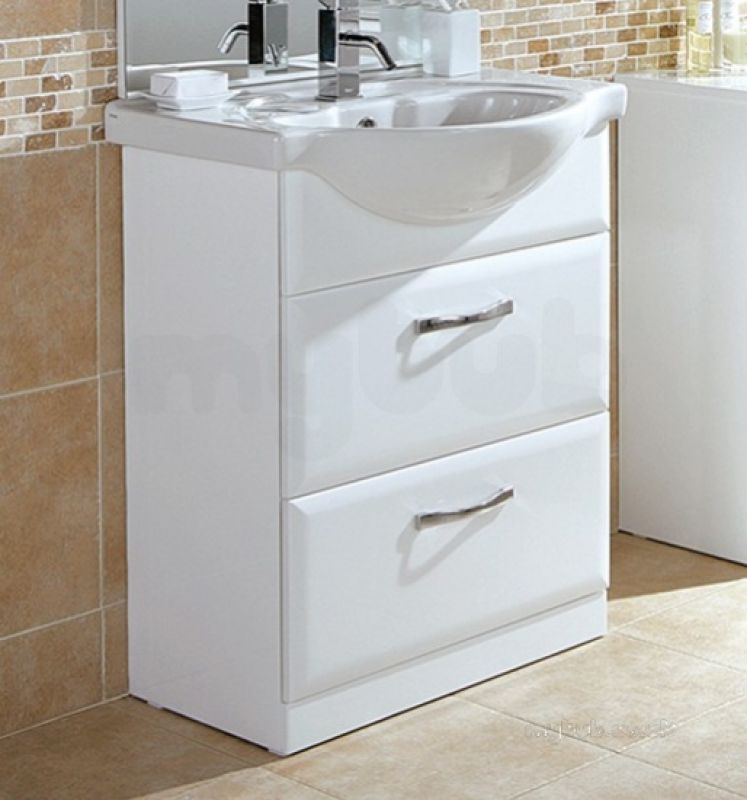 hib 993.476015 white sorrento bathroom vanity base unit for 650mm