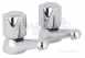 Danube-n Basin Pillar Taps 1/2 Inch Pair Chr