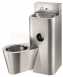 Delabie Combi Kompact Basin Wc Wall Mtd Left 304 St Steel Satin