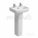 E100 Square 450mm Handrinse Washbasin 2t E14832wh